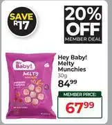 Dis-Chem Hey Baby! Melty Munchies-30g offer