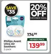 Dis-Chem Philips Avent Ultra Air Soothers (2 Pack) offer