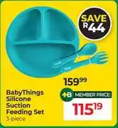 Dis-Chem Baby Things Silicone Suction Feeding Set (3 Piece) offer