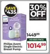 Dis-Chem Philips Avent Single Electric Breast Pump offer