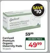 Dis-Chem Carriwell Premium Organic Maternity Pads (10 Pack) offer