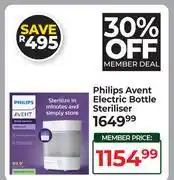 Dis-Chem Philips Avent Electric Bottle Steriliser offer
