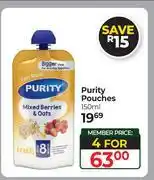 Dis-Chem Purity Pouches-For 4 x 150ml offer
