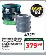 Dis-Chem Tommee Tippee Sangenic Twist & Click Cassette Refills (3 Pack) offer