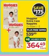 Dis-Chem Huggies Extra Care Nappies (Sizes 1-5)-Per 2 Pack offer