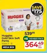 Dis-Chem Huggies Gold Skin Soft Pants (Sizes 3-6)-Per Box offer