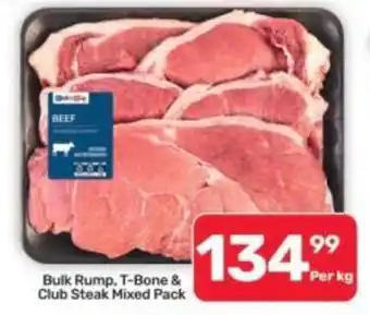 Pick n Pay Hypermarket Bulk Rump, T-Bone & Club Steak Mixed Pack offer