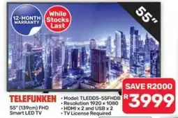Pick n Pay Hypermarket TELEFUNKEN 55" (139cm) FHD Smart LED TV offer