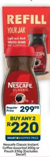 Pick n Pay Hypermarket Nescafe Classic Instant Coffee Assorted offer