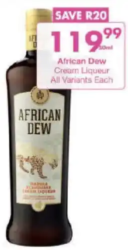 President Liquor African Dew Cream Liqueur offer