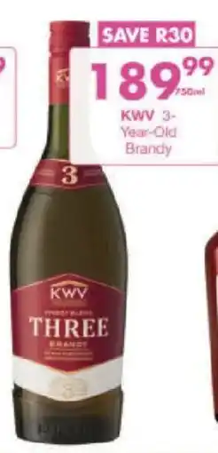 President Liquor KWV THREE Brandy offer