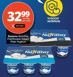 Checkers Danone NutriDay Full/Double Cream Plain Yoghurt offer
