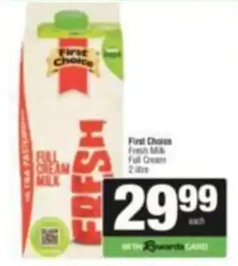 KwikSpar First Choice Fresh Milk Full Cream offer