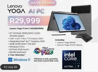 Computer Mania Lenovo YOGA AI PC offer