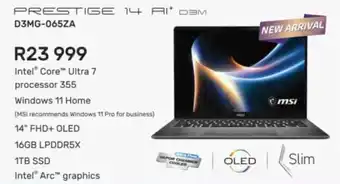 Computer Mania Prestige 14 AI+ D3M offer