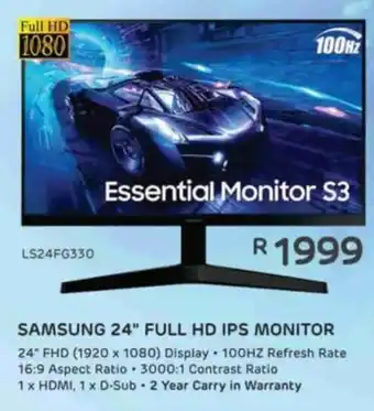Computer Mania SAMSUNG 24" FULL HD IPS MONITOR offer