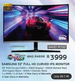 Computer Mania SAMSUNG 32" FULL HD CURVED IPS MONITOR offer