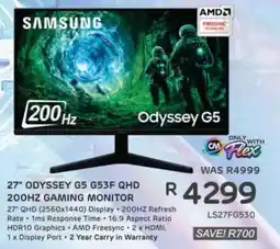 Computer Mania SAMSUNG ODYSSEY G5 G53F QHD 200HZ GAMING MONITOR offer