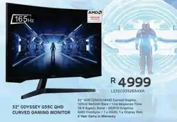 Computer Mania 32" ODYSSEY G55C QHD CURVED GAMING MONITOR offer