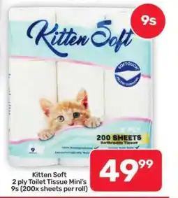 Pick n Pay Hypermarket Kitten Soft 2 Ply Toilet Tissue Mini's 9s offer