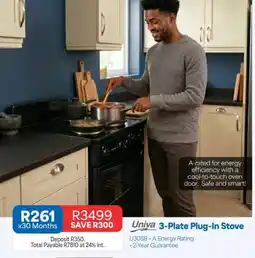 OK Furniture Univa 3-Plate Plug-In Stove offer