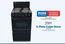 OK Furniture Univa 4-Plate Cable Stove offer