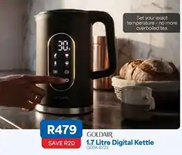 OK Furniture GOLDAIR 1.7 Litre Digital Kettle offer