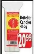 Supa Store BRITELITE CANDLES 450g offer