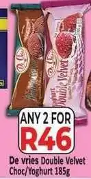Supa Store De vries Double Velvet Choc/Yoghurt 185g offer