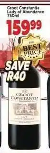 Supa Store Groot Constantia Lady of Abundance 750ml offer