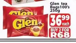 Supa Store Glen tea Bags 100's 250g offer