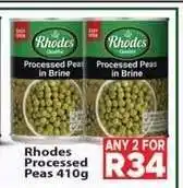 Supa Store Rhodes Processed Peas 410g offer