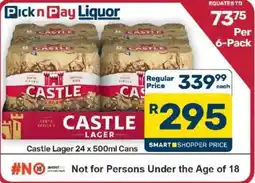Pick n Pay Hypermarket Castle Lager offer