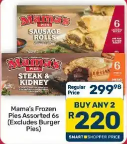 Pick n Pay Hypermarket Mama's Frozen Pies Assorted offer