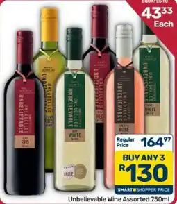 Pick n Pay Hypermarket Unbelievable Wine Assorted offer