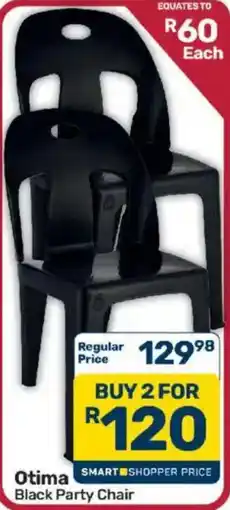 Pick n Pay Hypermarket Otima Black Party Chair offer