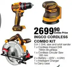 Build It INGCO CORDLESS COMBO KIT offer