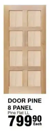 Build It DOOR PINE 8 PANEL offer
