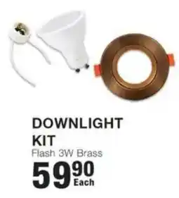 Build It Downlight Kit Flash 3W Brass offer