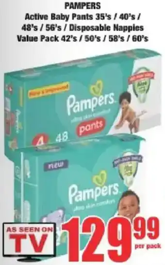 Boxer Pampers Active Baby Pants offer