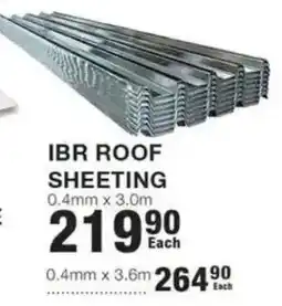 Build It IBR ROOF SHEETING offer
