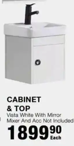 Build It CABINET & TOP Vista White With Mirror offer