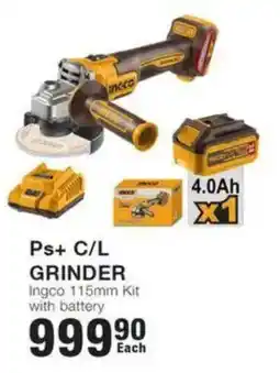 Build It Ps+ C/L GRINDER Ingco 115mm Kit offer