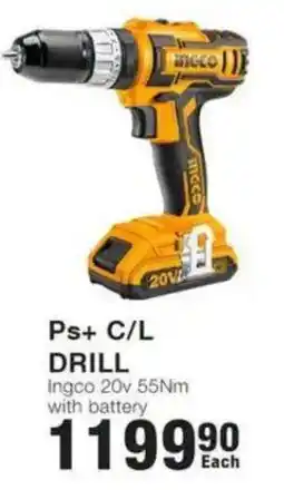 Build It Ps+ C/L DRILL Ingco offer