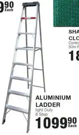 Build It Aluminium ladder light duty 8 step offer
