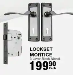 Build It LOCKSET MORTICE 3 Lever Black Nickel offer