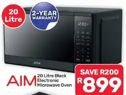 Pick n Pay AIM 20 Litre Black Electronic Microwave Oven offer