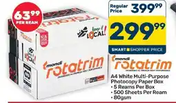 Pick n Pay mond rotatrim A4 White Multi-Purpose Photocopy Paper Box offer