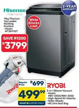 Pick n Pay RYOBI 3-in-1 Blower Vacuum offer