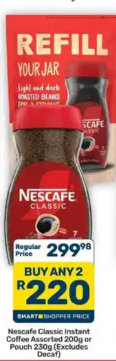 Pick n Pay Nescafe Classic Instant Coffee Assorted offer